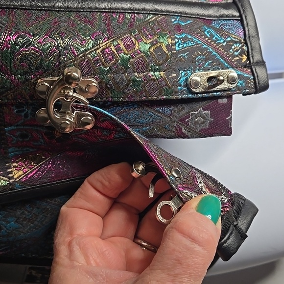 Multicolor Corset with Metal Clasps And Lace-up Back - Picture 4 of 7